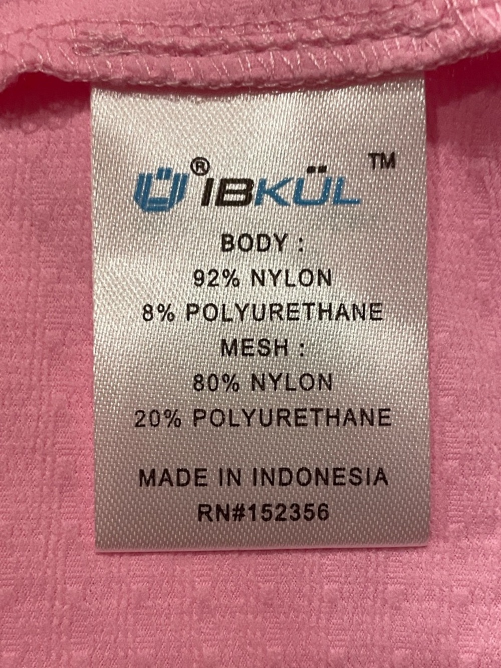 IBKUL Long Sleeve Crewneck Top with Mesh Insert Candy Pink medium - Picture 10 of 10